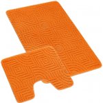 Bellatex Sada Bany Bludiště oranžová 60x100 + 60x50 cm s výkrojem – Zboží Dáma