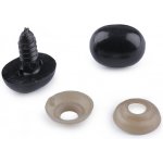 Čumák / oči s pojistkou 13x16 mm - černá (5 sada) – Zboží Dáma