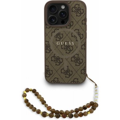 Guess PU Leather 4G Colored Ring Strap MagSafe pro iPhone 16 Pro Brown – Zboží Mobilmania