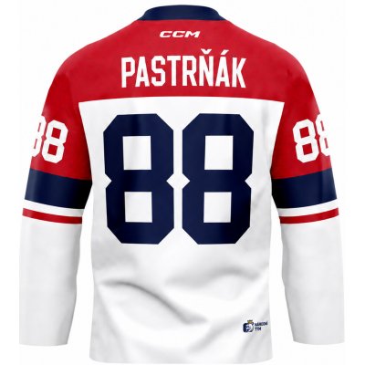 CCM Fandres replica Dres české hokejové reprezentace David Pastrňák #88 2026 dětský bílý – Zboží Mobilmania