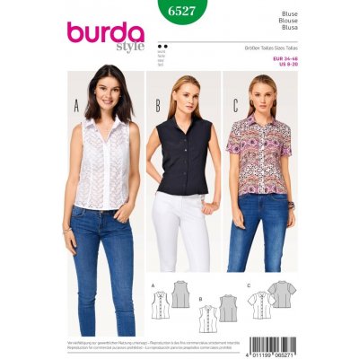 Střih Burda číslo 6527 halenka, košile – Sleviste.cz