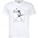 tričko Vitruviánský muž s kytarou Bílá – Zboží Dáma
