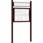 PROCITY Venkovní vitrína model 1000 8 x A4, hnědá, včetně sloupků a záhlaví | Zboží Auto