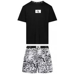 Calvin Klein NM2527EN25 pánské pyžamo krátké černo bílé