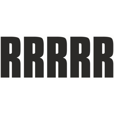 Samolepicí R černá samolepící vinylová fólie velikost znaku 200 mm – Sleviste.cz