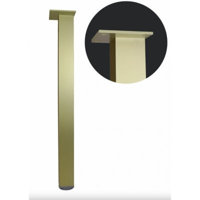 Stolová noha výška 820 mm - 60 x 60 mm s regulací zlatá matná – Sleviste.cz