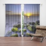 Sablio Závěs Kameny v jezeře: 2ks 140x250cm – Hledejceny.cz
