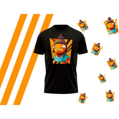 Fortnite Dětské tričko Fishstick černá – Sleviste.cz