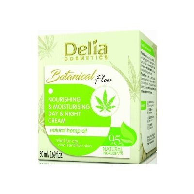 Delia Botanical Flow Cannabis výživný a hydratační pleťový krém den a noc 50 ml