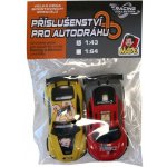 MaDe Autodráha náhradní autíčka 2 ks 1:43 žlutá červená – Zboží Dáma