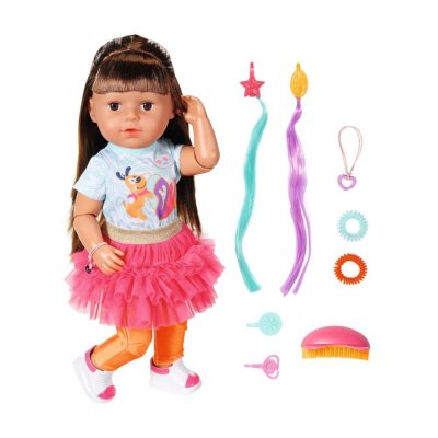 Zapf Creation BABY born Play & Style Starší sestřička brunetka 43 cm – Zboží Dáma