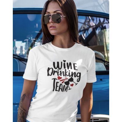 Dámské tričko Wine Drinking team bílá – Hledejceny.cz