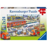 Ravensburger Ruch na nádraží 2 x 24 dílků – Zboží Mobilmania