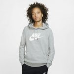 Nike W NSW essential hoodie PO melange šedá – Zboží Mobilmania