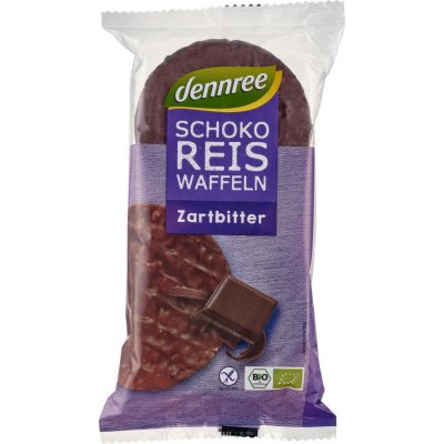 Dennree Chlebíčky pufované rýžové s hořkou čokoládou 100 g – Hledejceny.cz