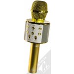 Bezdrátový karaoke mikrofon WS 858 Zlatý – Zboží Dáma
