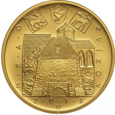 ČNB Zlatá mince 5000 Kč Hrad Zvíkov 2018 1/2 oz – Zboží Dáma
