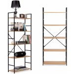 MODERNHOME - Moderní široká dřevěná knihovna LOFT 5 polic – Zboží Mobilmania