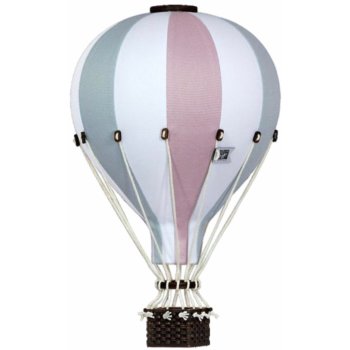Super Balloon dekorativní horkovzdušný balón malý pudrová/šedozelená