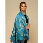 Classic Scarf vlněná šála Vincent van Gogh Mandlový květ Almond modrá – Zboží Dáma