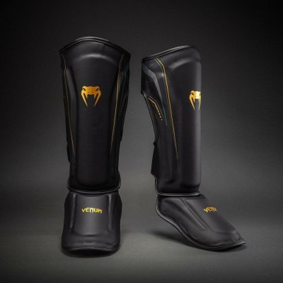 Venum Streamline Shin Guards Black Gold – Zboží Mobilmania