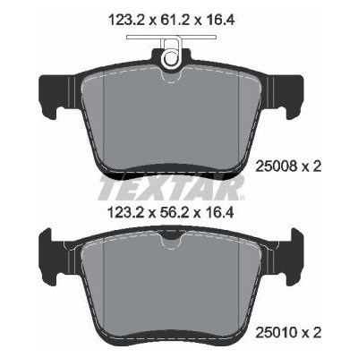 Sada brzdových destiček, kotoučová brzda TEXTAR 2500801 – Zbozi.Blesk.cz