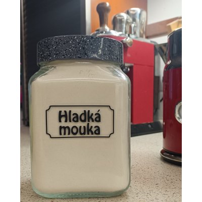 samolepka Stylové samolepky na kořenky a kuchyňské nádoby - Hladká mouka – Zboží Živě