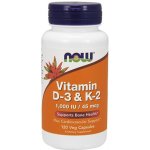 Now Vitamin D3 & K2 1000 IU 45 μg x 120 rostlinných kapslí – Zboží Mobilmania