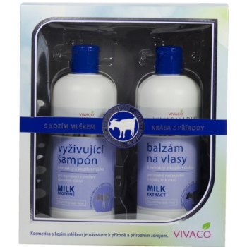 VivaPharm Kozí mléko šampon na vlasy 400 ml + balzám na vlasy 400 ml dárková sada