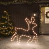 Vánoční osvětlení Nábytek XL Vánoční sob se 72 teplými bílými LED 57 x 55 x 4,5 cm