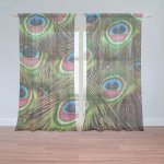 Sablio Záclony Paví peří: 2ks 150x250cm – Zboží Mobilmania