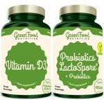 Greenfood Nutrition Probiotics lactoSpore prebiotics 60 tobolek + vitamin D3 60 tobolek – Hledejceny.cz