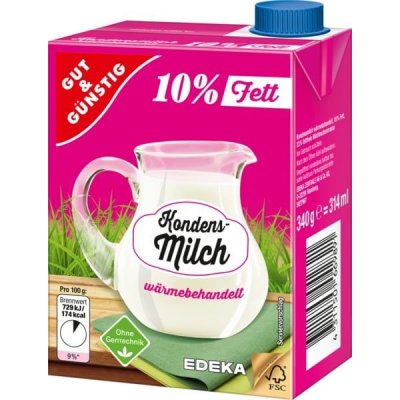 G&G Kondenzované mléko 10% 340 g – Zboží Mobilmania