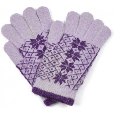 Art of Polo angorské květované rukavice fialkové – Zboží Mobilmania