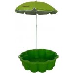 Doloni pískoviště květ s deštníkem zelená – Sleviste.cz