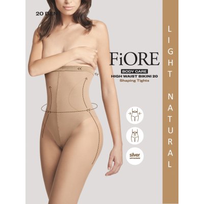 Dámské punčochové vysoké kalhotky High Waist Bikini 20 den M 5218 Light natural – Zboží Mobilmania