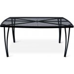 Noela Lana steel ZWMT-24 Zahradní stůl, 150 x 90 cm, ocel, černý – Hledejceny.cz