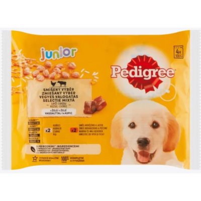 Pedigree Junior smíšený výběr v želé 4 x 100 g – Zboží Mobilmania