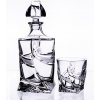 Sklenice Onte Crystal Quadro whisky set se skleničkami Mašle 340 ml