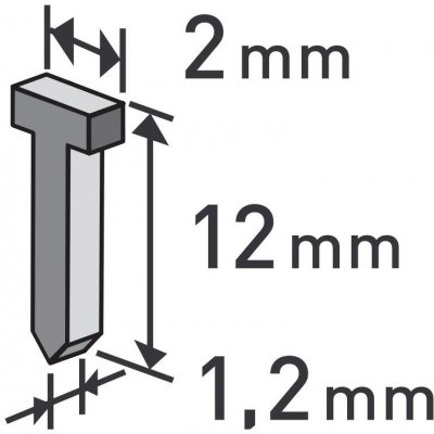 EXTOL Hřebíky, balení 1000ks, 12mm, 2,0x0,52x1,2mm, PREMIUM 8852404 – Zbozi.Blesk.cz