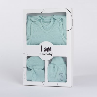 New Baby 7-dílná kojenecká soupravička do porodnice I AM mátová Zelená – Zbozi.Blesk.cz