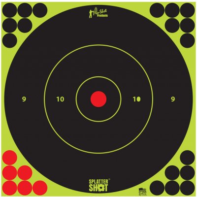 Nalepovací terče Pro-Shot Splatter Shot 12´´ Green Bullseye Target, zelené Balení 5 ks – Zboží Dáma
