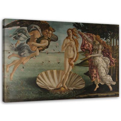 Gario Obraz na plátně Zrození Venuše - Sandro Botticelli, reprodukce Rozměry: 60 x 40 cm – Hledejceny.cz