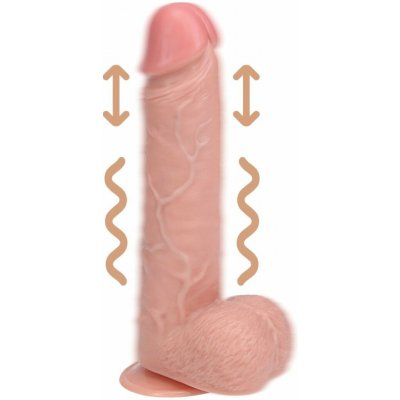 RealRock 8″ Realistic Vibrating & Thrusting Dildo with Suction Cup Flesh PVC dildo s přísavkou 22,8 x 4,2 cm – Zboží Dáma