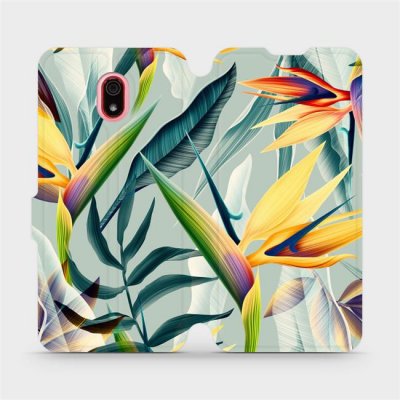 Mobiwear - Xiaomi Redmi 8a - MC02S Žluté velké květy a zelené listy – Zboží Živě