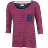 Dámská Trička Lee Cooper Stripe Crew T Shirt Ladies BurgundyM Navy