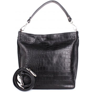 Gianni Conti Luxusní kožená kabelka na rameno crossbody no. 028 černá
