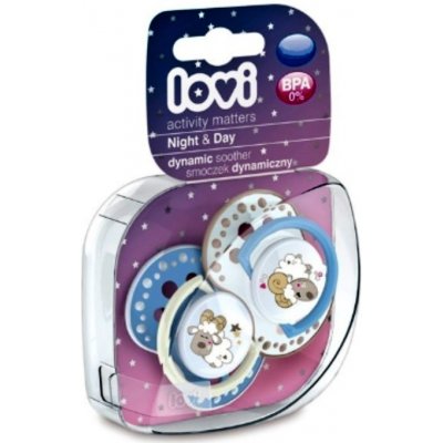 LOVI silikon dynamický Night & Day ovečka modrá 2 ks – Sleviste.cz