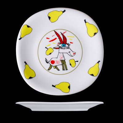 Langenthal Porcelán pro děti talíř mělký 23 cm Veselá koza – Zbozi.Blesk.cz