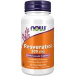 Now Foods Resveratrol 200 mg x 60 rostlinných kapslí – Hledejceny.cz